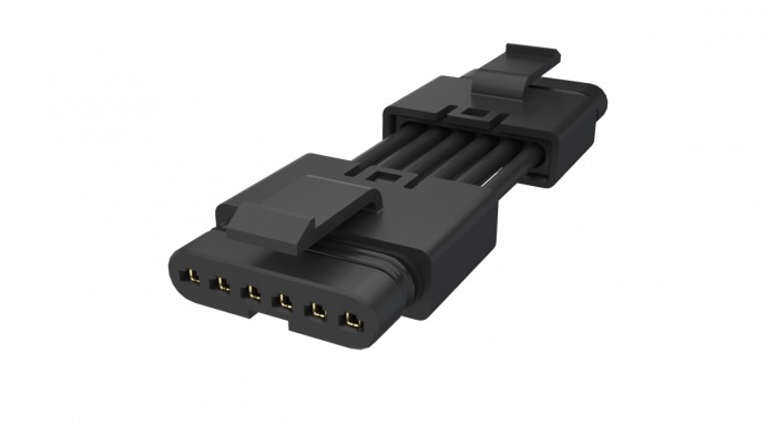 Amphenol Communications Solutions FLHT6C008 Series Straight PCB Socket, 6-Contact, 1-Row, 2.5mm Pitch, Poke-In