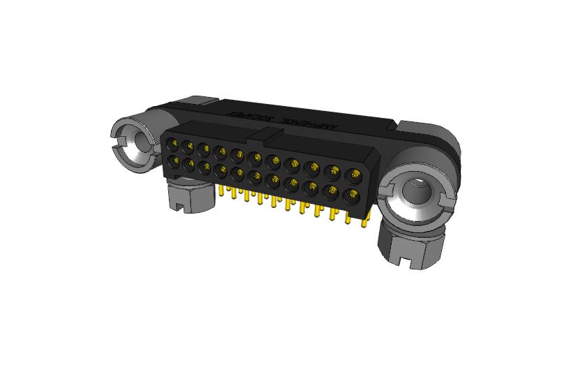 Amphenol Socapex MHDAS Series Straight PCB PCB Header, 22 Contact(s), 1.27 mm Pitch, 2 Row, Shrouded