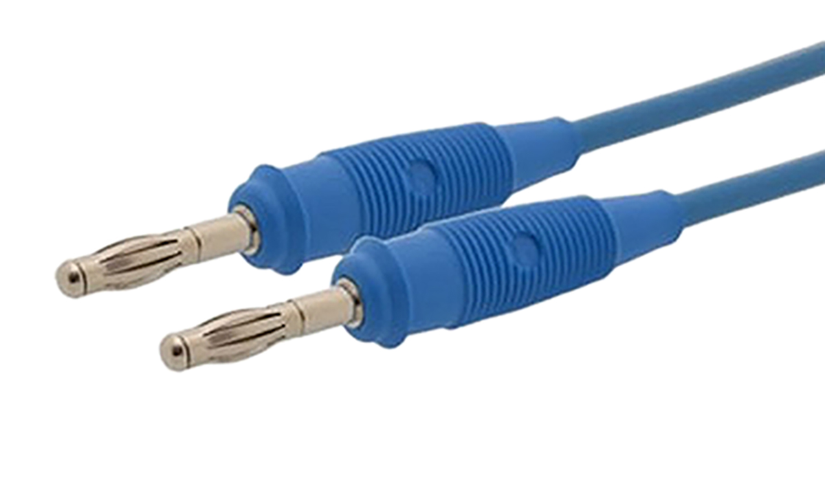 Hirschmann Test & Measurement, 16A, 30 V ac, 60V dc, Blue, 1m Lead Length