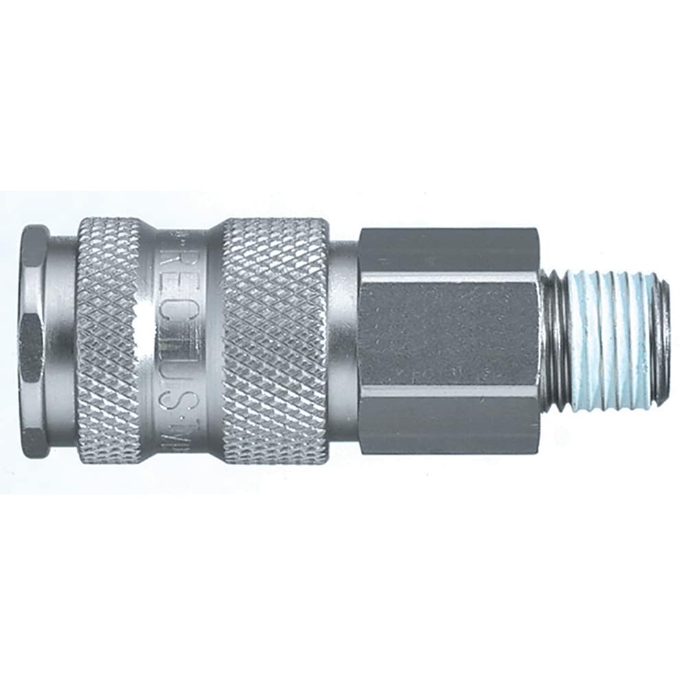 Legris Nickel Plated Brass Male Pneumatic Quick Connect Coupling, BSPP 1/4 in Male 23mm Male Thread
