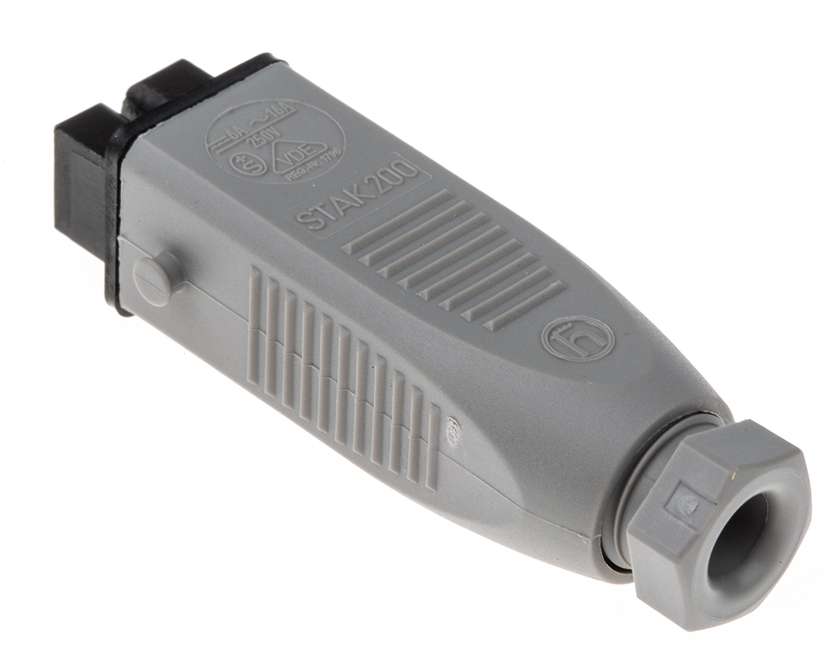 Hirschmann, ST IP54 Black, Grey Cable Mount 2P + E Industrial Power Socket, Rated At 16A, 250 V