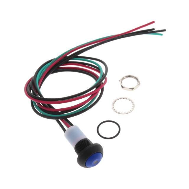 TE Connectivity PB6 Series Illuminated Push Button Switch, (On)-Off, Panel Mount, SPST - NO, Blue LED, 50 V dc, 125V