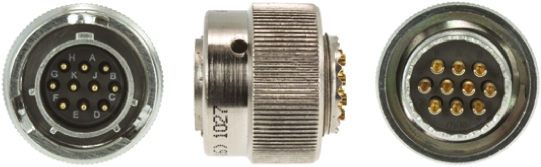 Amphenol Limited, 62GB, Nickel Iron Alloy 10 Way Cable Mount MIL Spec Circular Connector Plug, Pin Contacts,Shell Size