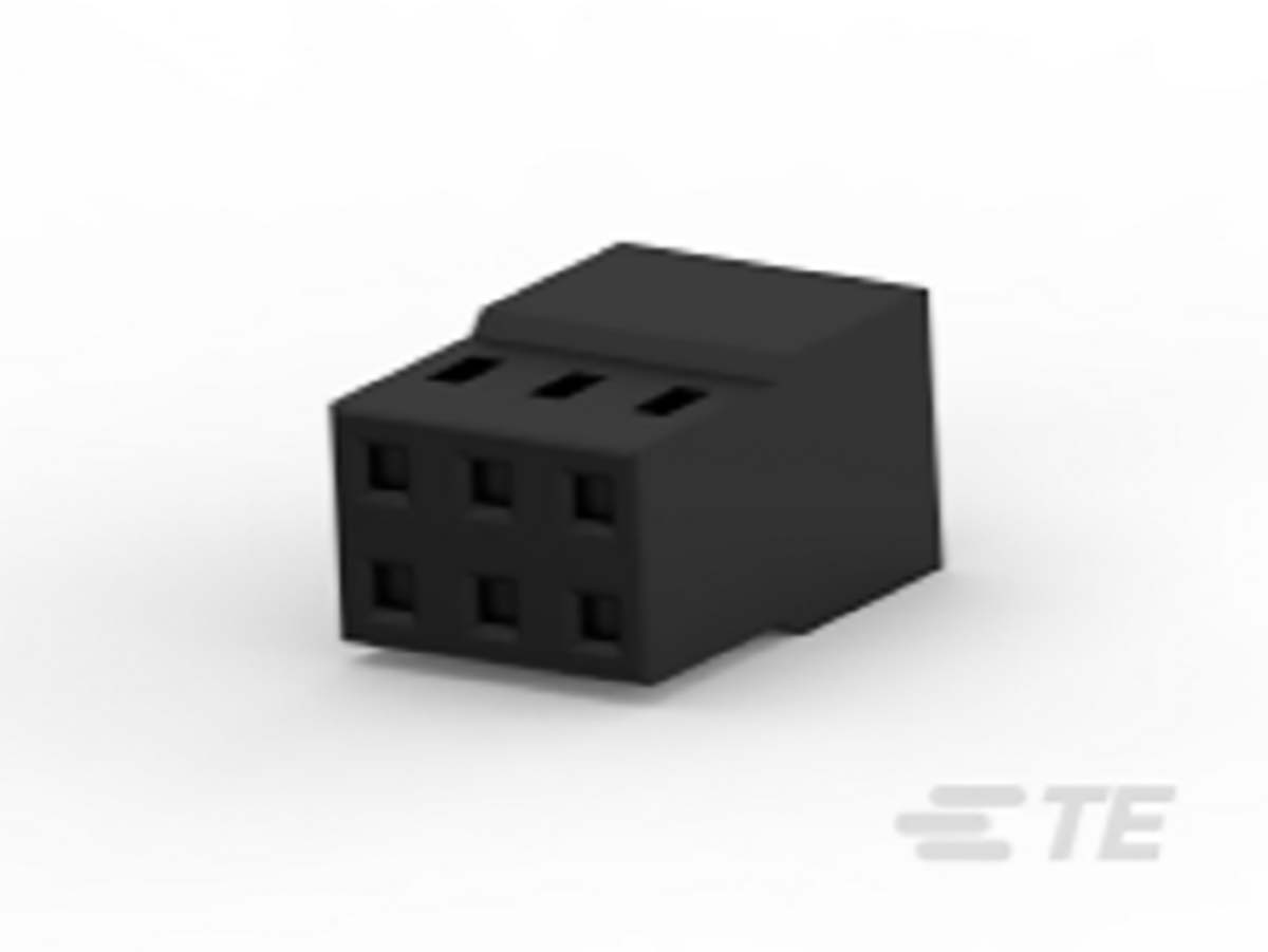 TE Connectivity, AMPMODU Female PCB Connector Housing, 2mm Pitch, 6 Way, 2 Row
