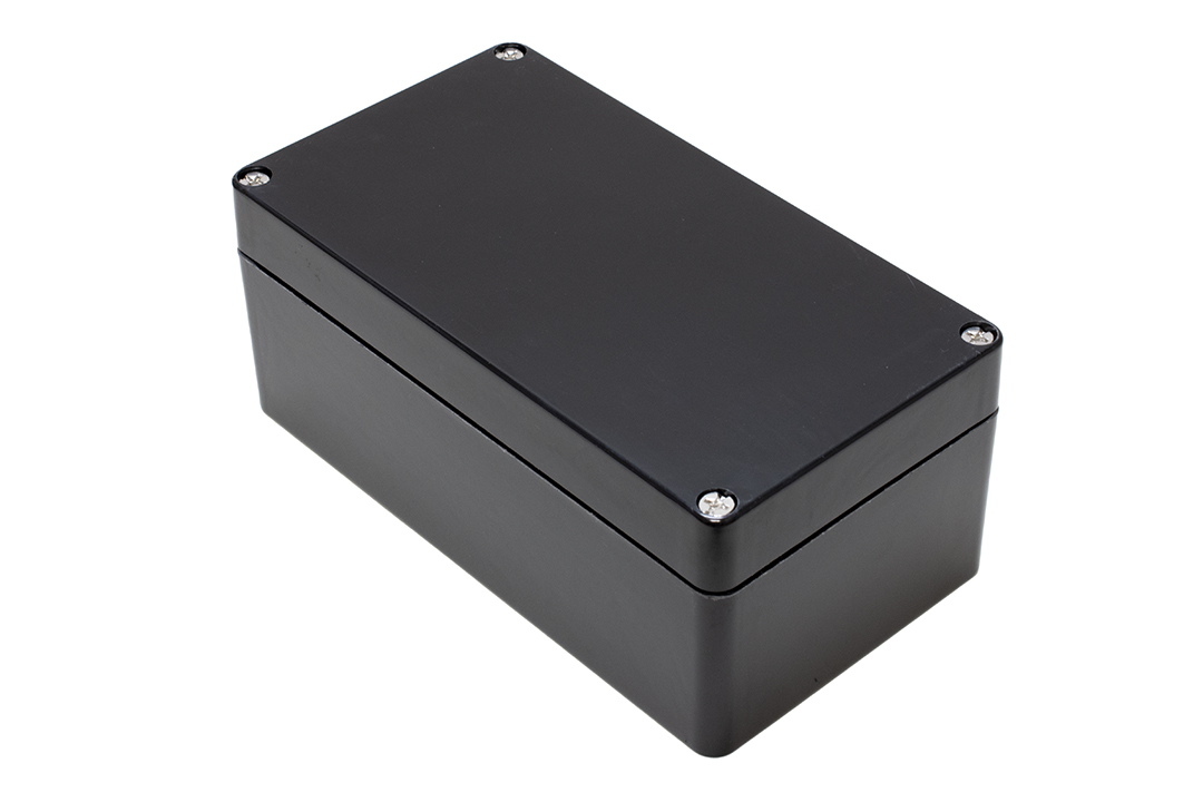 Hammond 1590ZGRPBK Series Black Fibreglass Reinforced Polyester Enclosure, IP66, 220 x 120 x 90mm