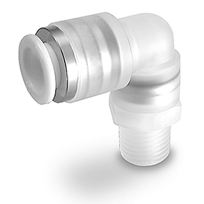 SMC KPL Series Elbow Fitting, 8 mm to R 1/4 Male, Threaded-to-Tube Connection Style, KPL08-02