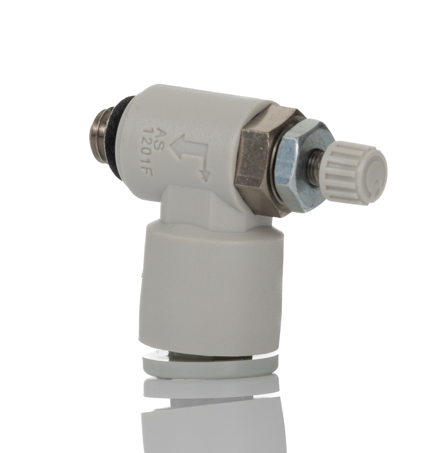 SMC AS Series Threaded Flow Regulator, M5 x 0.8 Male Inlet Port x M5 x 0.8 Male Outlet Port x 6mm Tube Outlet Port
