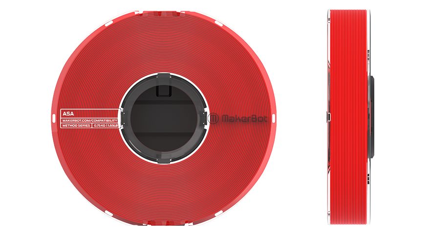 Ultimaker 1.75mm Red ASA 3D Printer Filament, 650g