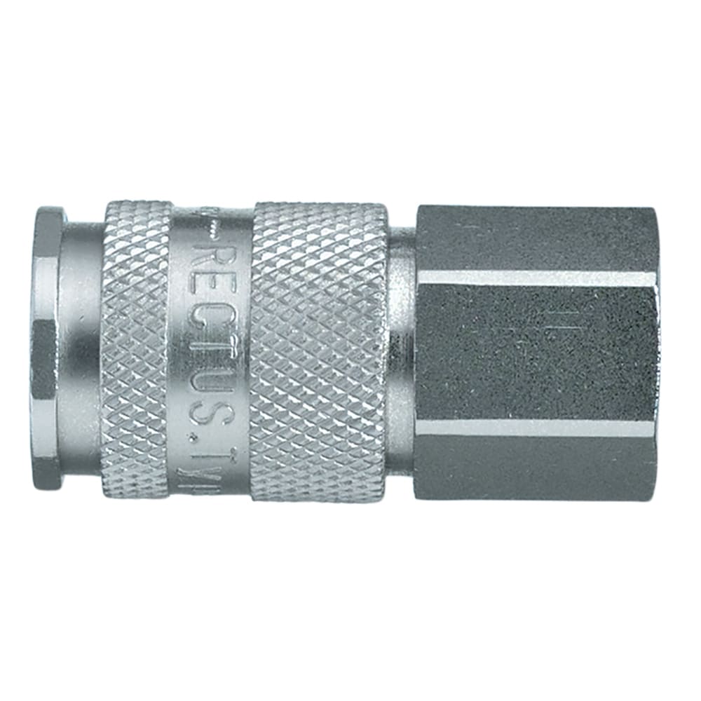 Legris Nickel Plated Brass Female Pneumatic Quick Connect Coupling, 1/2 in Female 27mm Female Thread