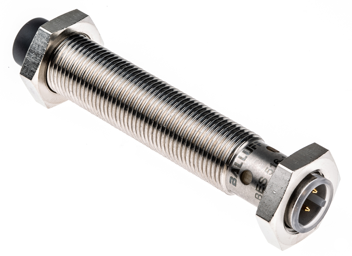 BALLUFF Inductive Threaded Barrel Proximity Sensor, M12, 4 mm Detection, PNP NO/NC, 10 → 30 V dc