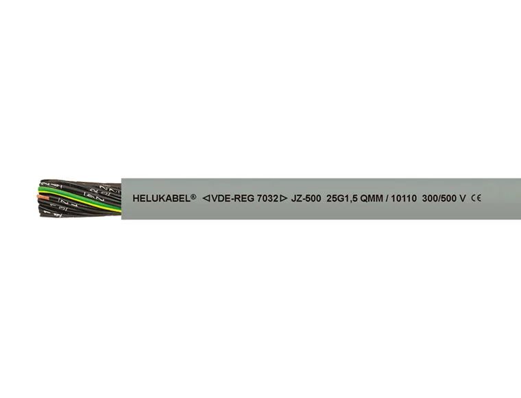 Helukabel JZ-500 Series Control Cable, 10 Cores, 1 mm², Screened, 18 AWG, Shielded PVC Shield, Control Cable