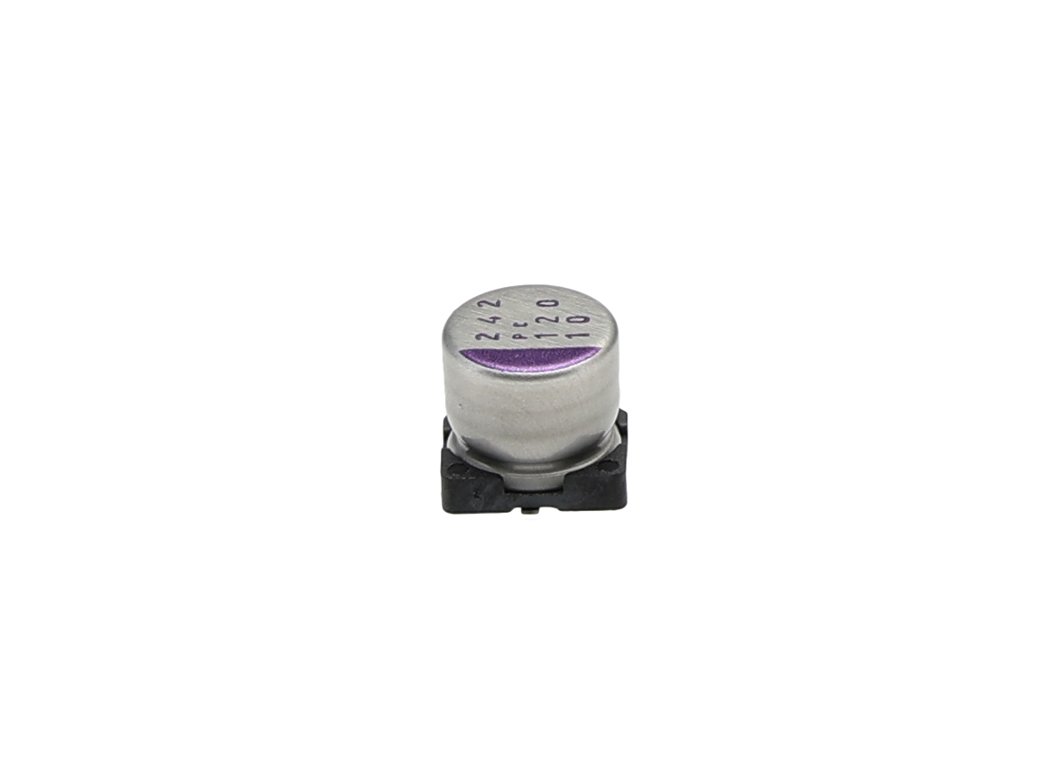 Panasonic 120μF Surface Mount Polymer Capacitor, 10V dc