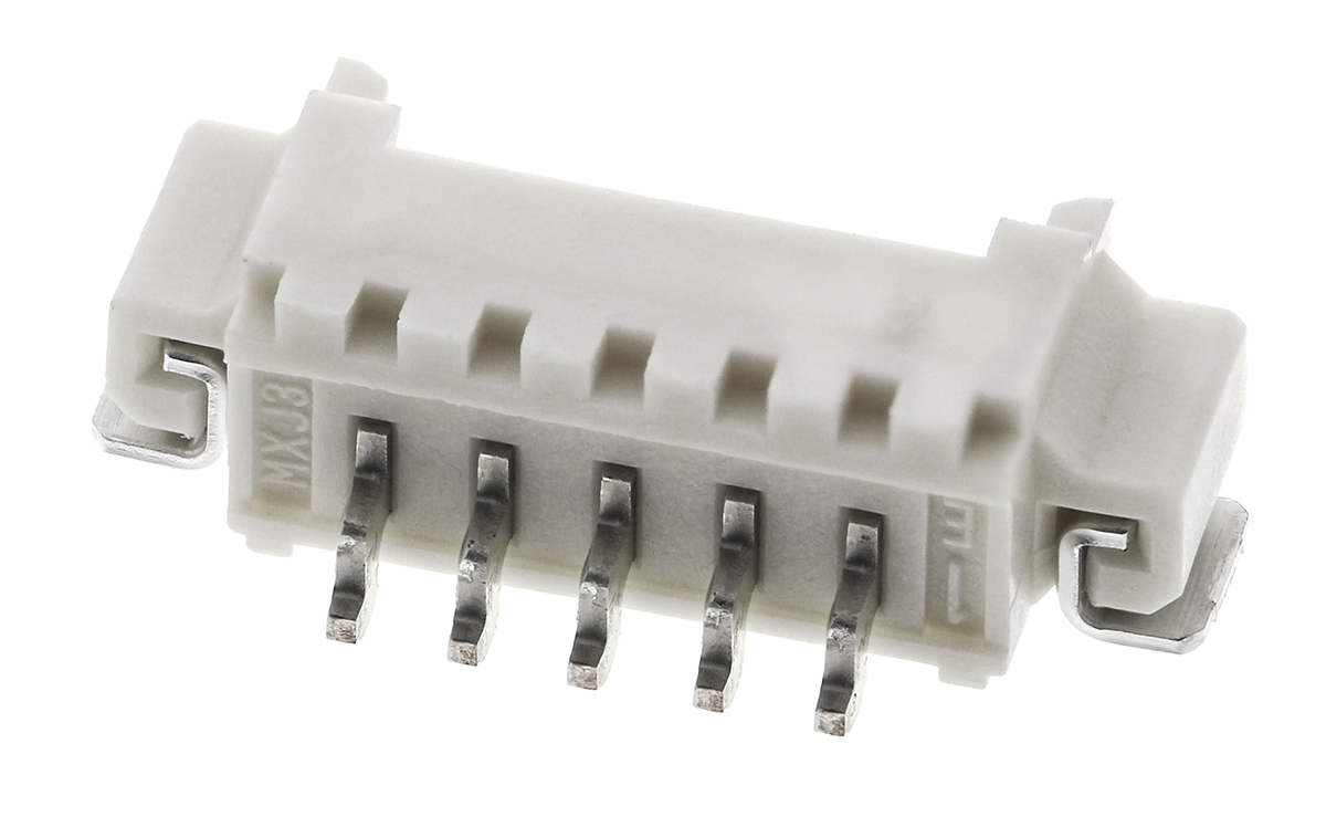 Molex PicoBlade Series Right Angle Surface PCB Header, 5 Contact(s), 1.25 mm Pitch, 1 Row, Shrouded
