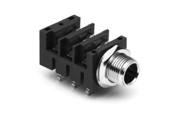 Amphenol Industrial Jack Connector 1/4 in PCB Phone Jack Socket 10A