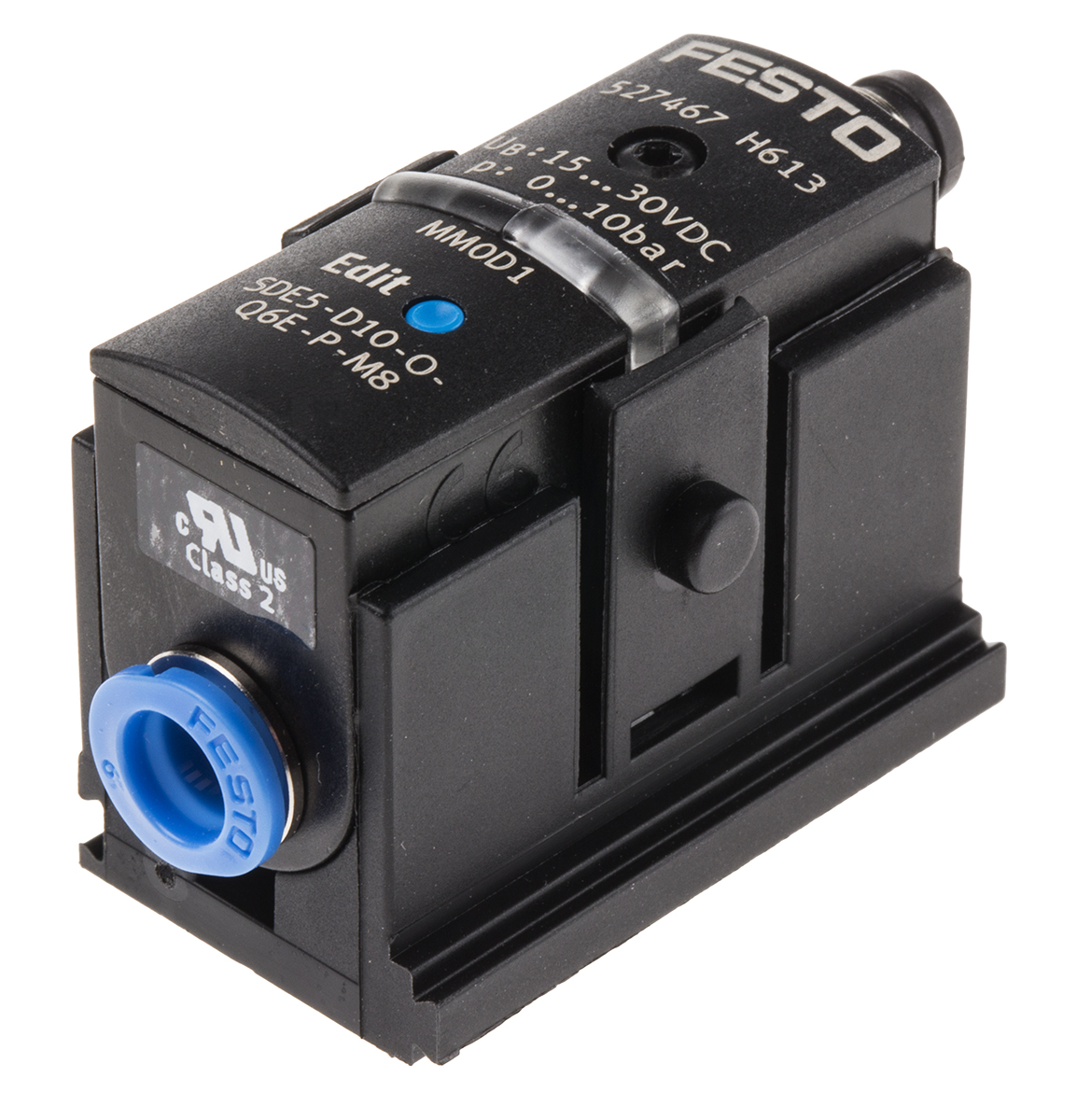Festo Pressure Sensor, 15 to 30V dc, IP40 10bar