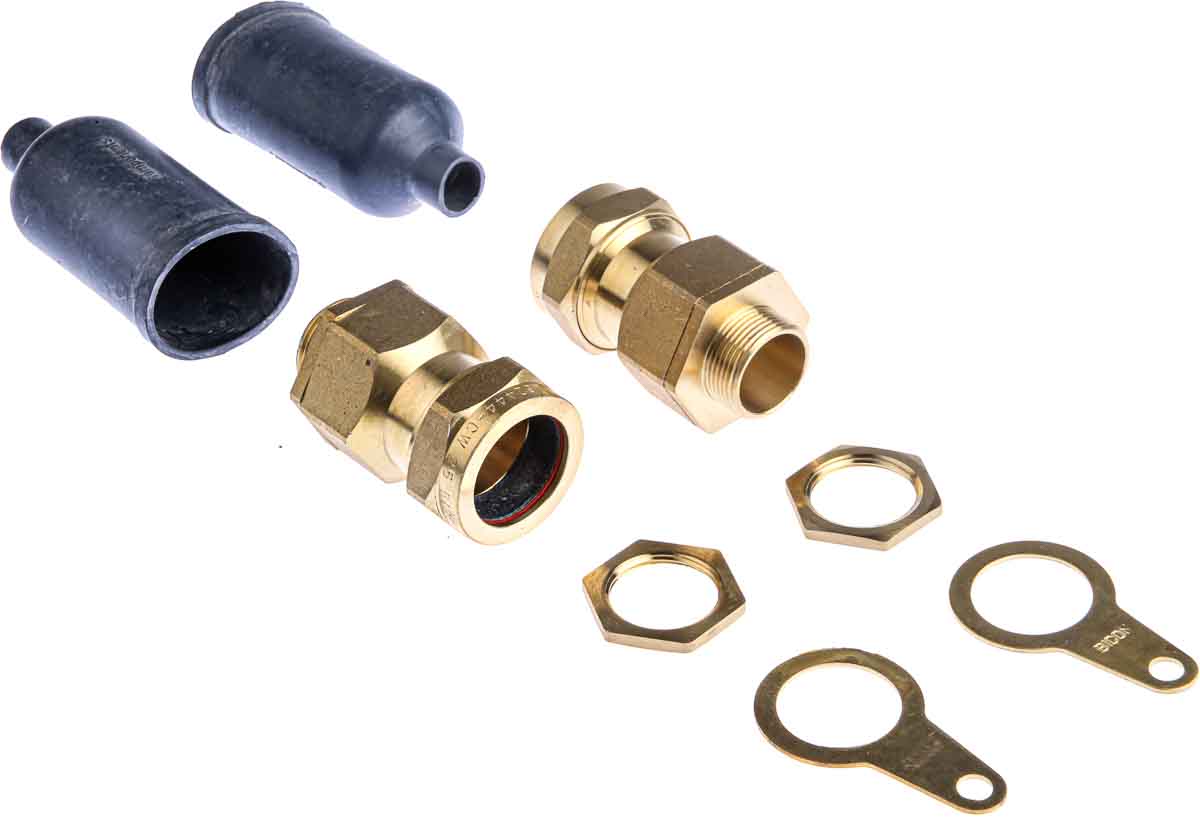 Prysmian LSF-CW Series Steel Cable Gland Kit, M25 Thread, 17mm min., 27.2mm max., IP66