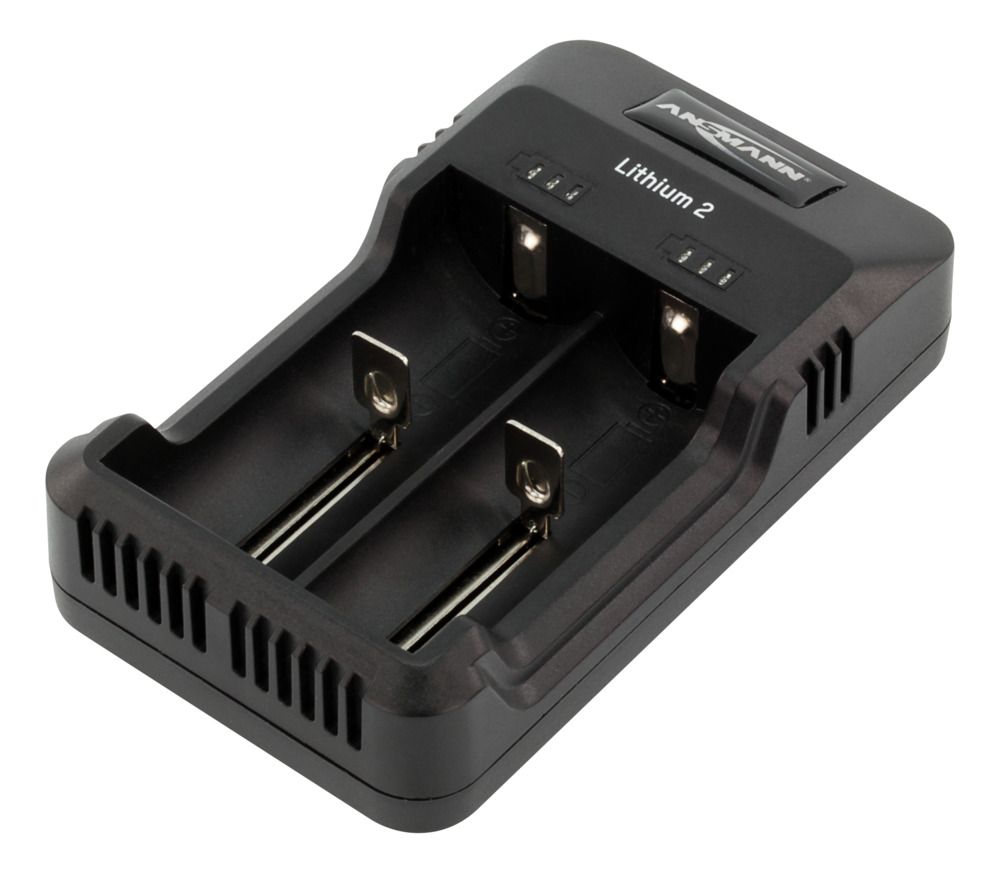 Ansmann Battery Charger For Lithium-Ion, NiMH AA, AAA, 26650, 22650, 18650, 18500, 17670, 16340, 14500 2 Cell with
