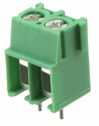 Phoenix Contact PT 2.5/ 2-5.0-H Series PCB Terminal Block, 5mm Pitch, Through Hole Mount, Screw Termination