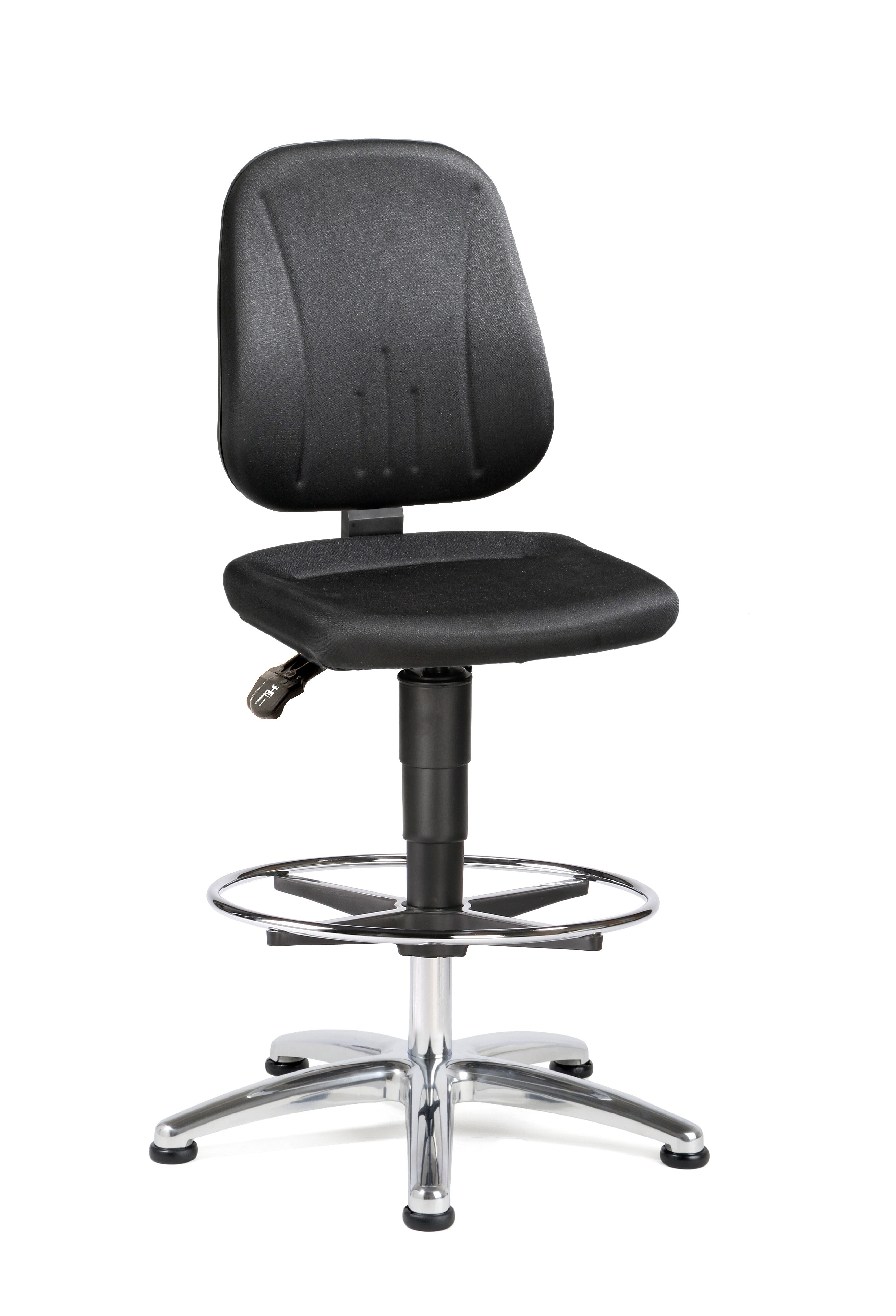 Treston Black Fabric Desk Chair, 120kg Weight Capacity