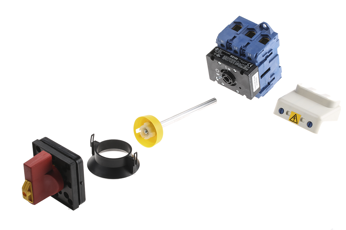 Kraus & Naimer 3P Pole Isolator Switch - 100A Maximum Current, 37kW Power Rating, IP65