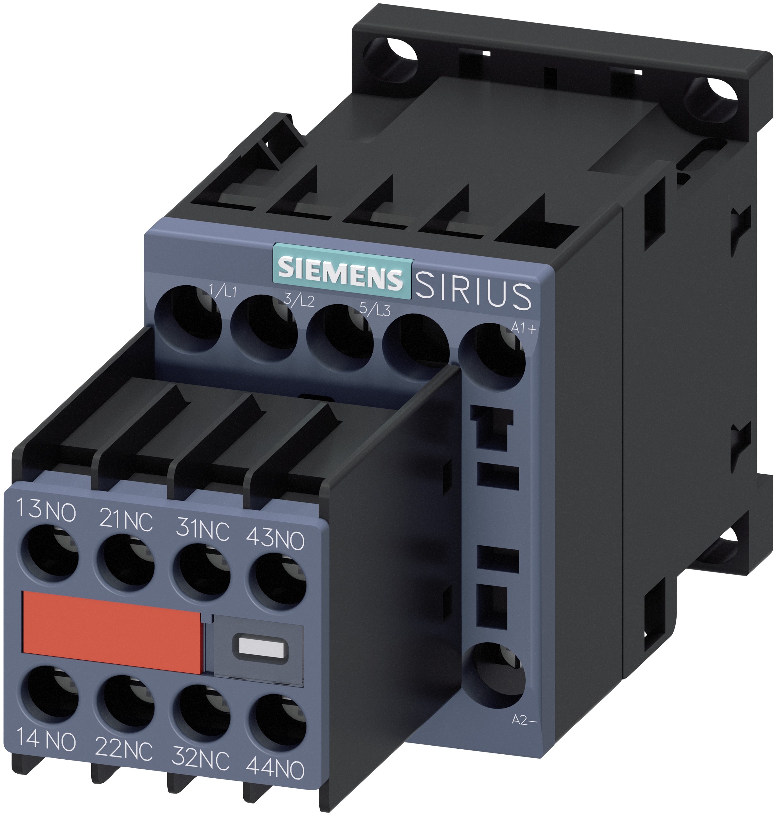 Siemens 3RT2 Contactor, 24 V dc Coil, 3-Pole, 7 A, 3 kW 24 V, 3 NO, 400V
