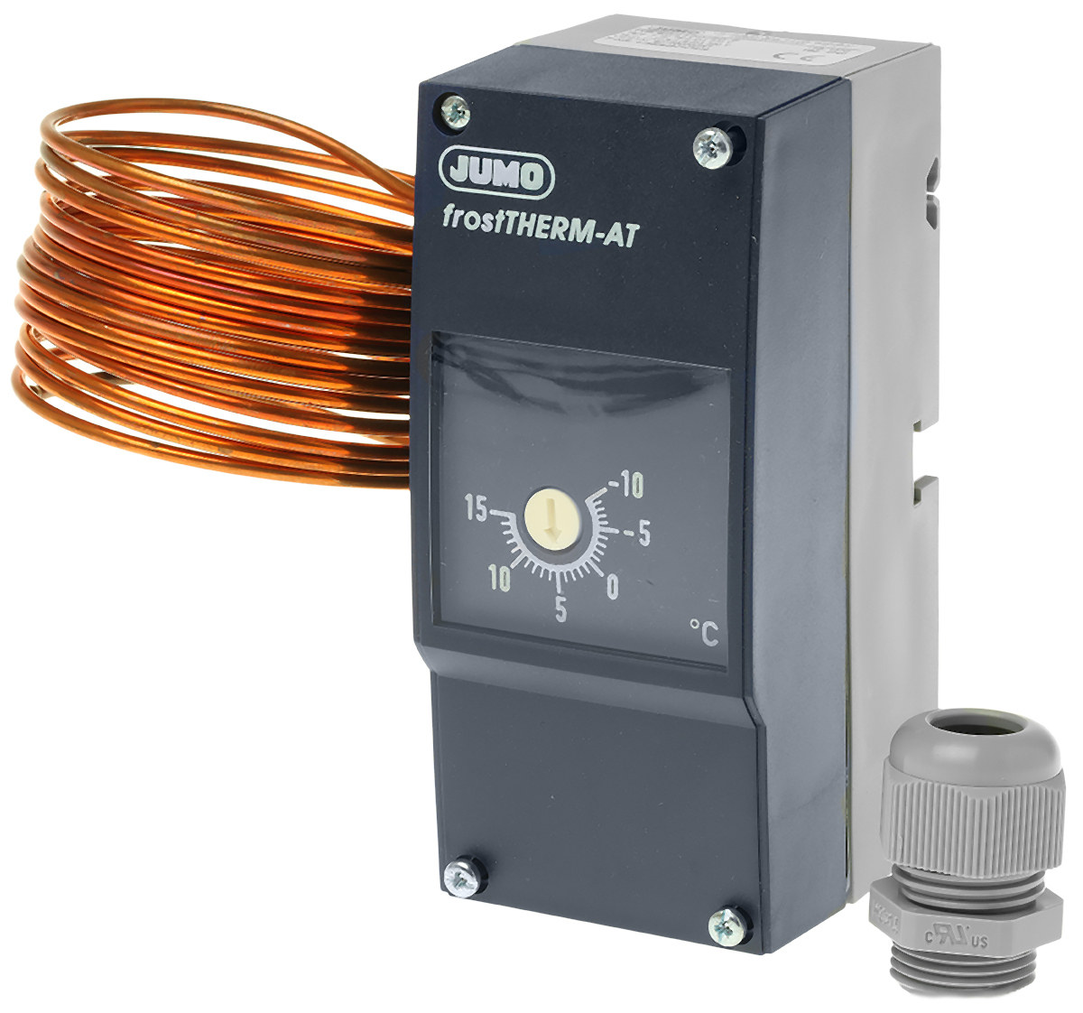 Jumo Capillary Thermostat, +15°C Max, SPST, Wall Mount
