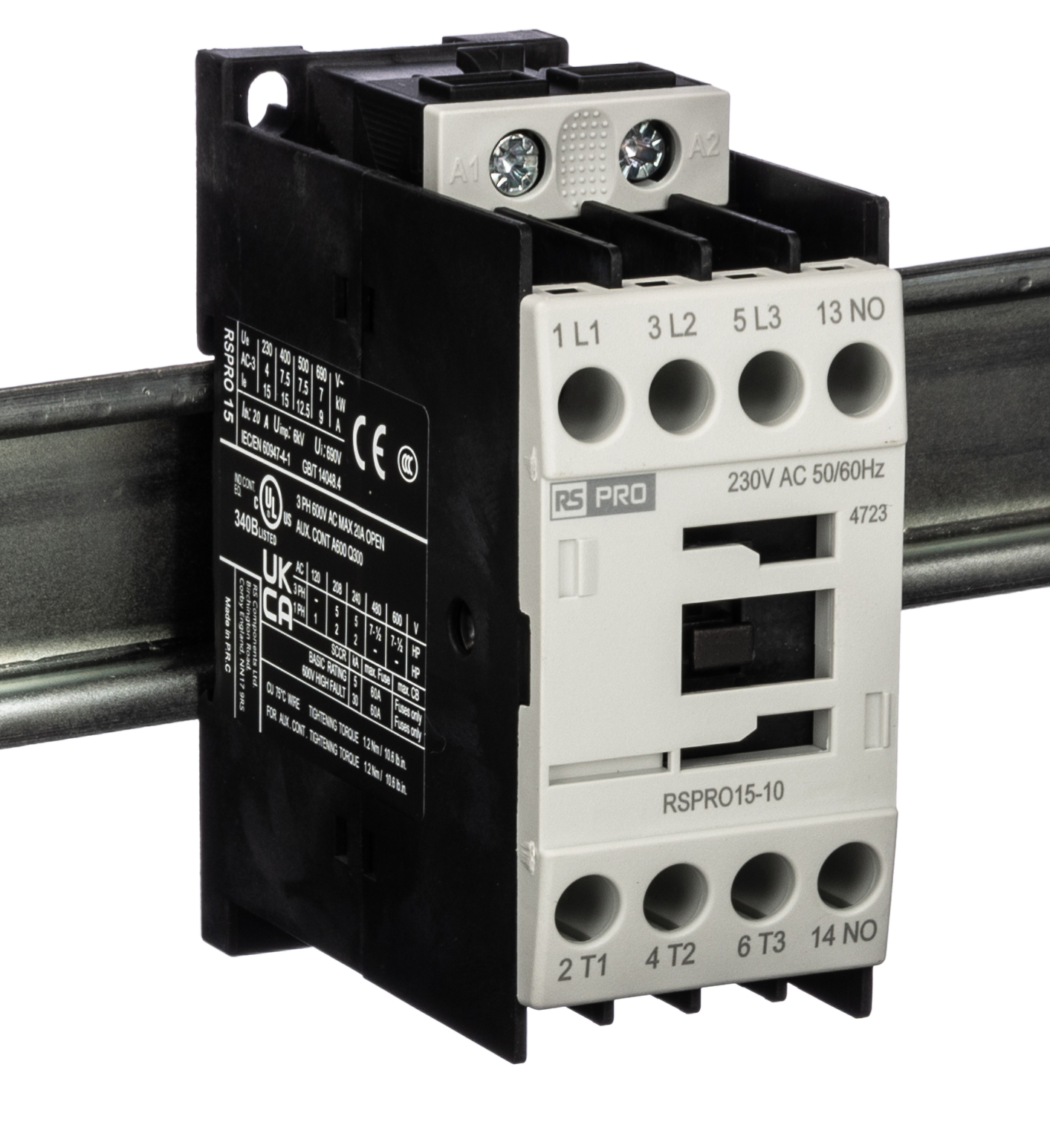 RS PRO Contactor, 230 V ac Coil, 3-Pole, 15 A, 7.5 kW 24 V, 1 NO, 690V