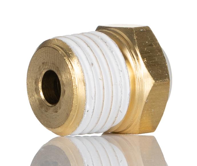 SMC Pneumatic Straight Threaded-to-Tube Adapter, R 1/4 Male, Push In 6 mm
