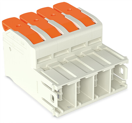Wago 10.16mm Pitch 4 Way Pluggable Terminal Block, Plug