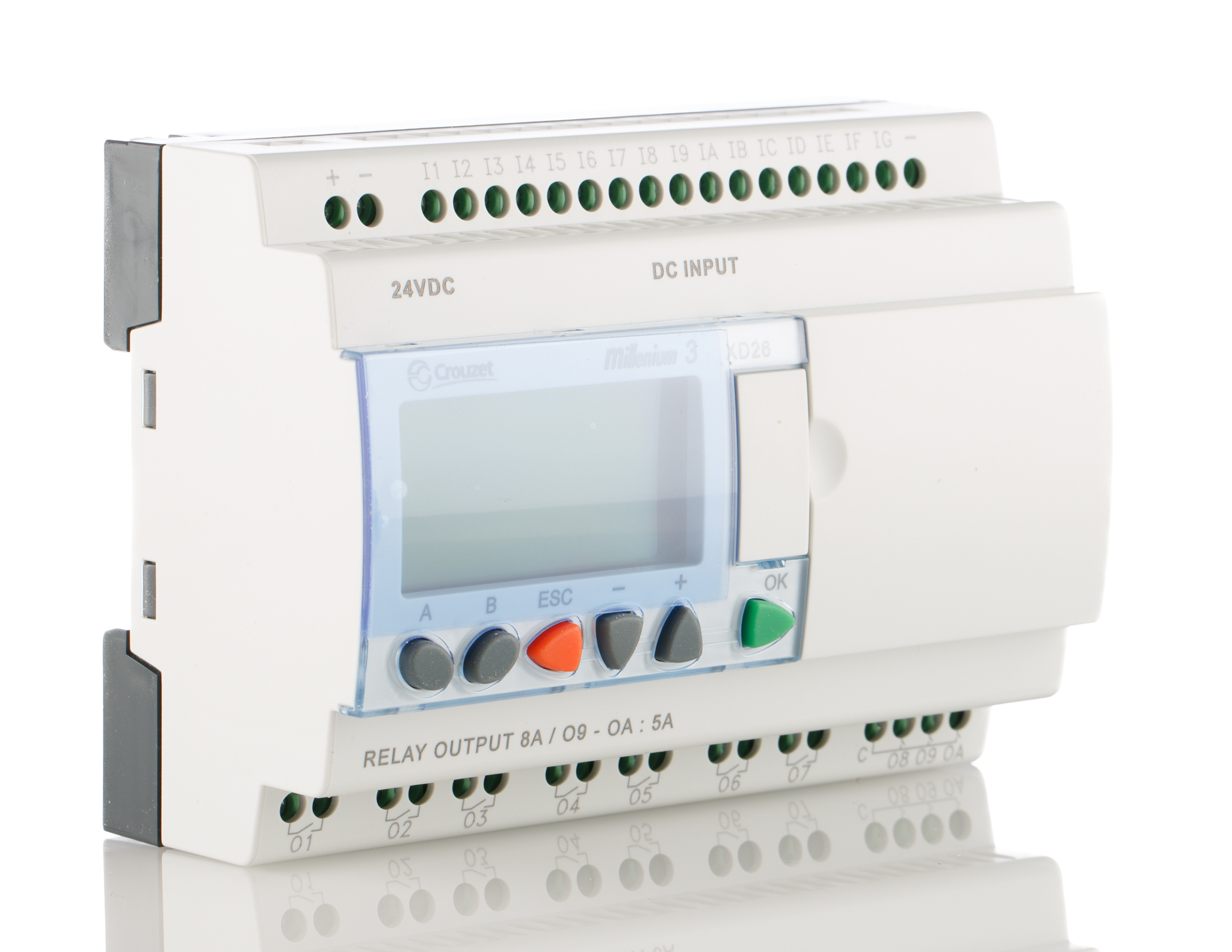 Crouzet Millenium 3 Series Logic Module, 24 V dc Supply, Relay Output, 16-Input, Analogue, Digital Input