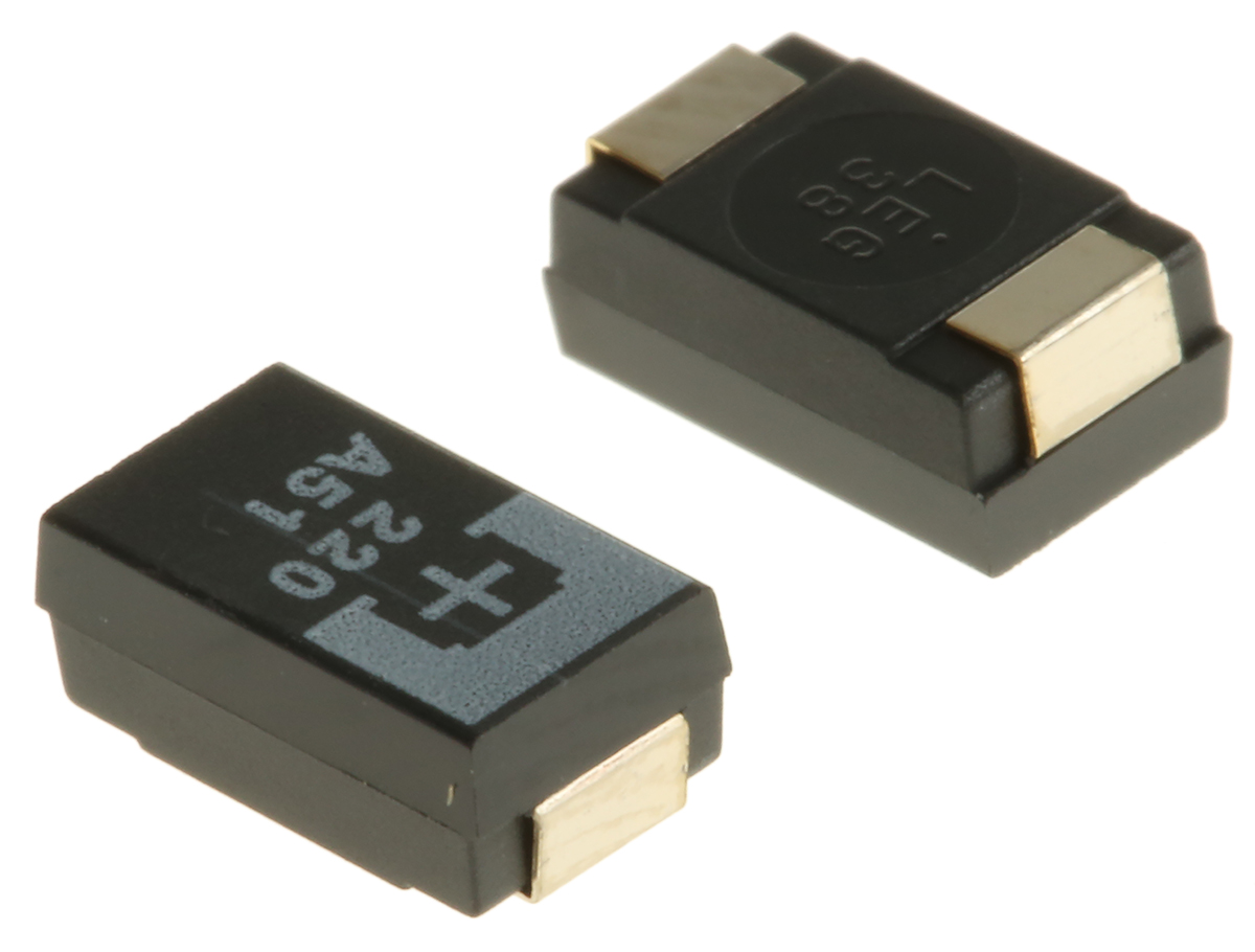 Panasonic 220μF Surface Mount Polymer Capacitor, 10V dc