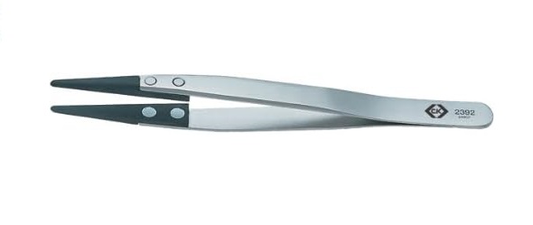 CK 130 mm, Stainless Steel, Rounded, ESD Tweezer