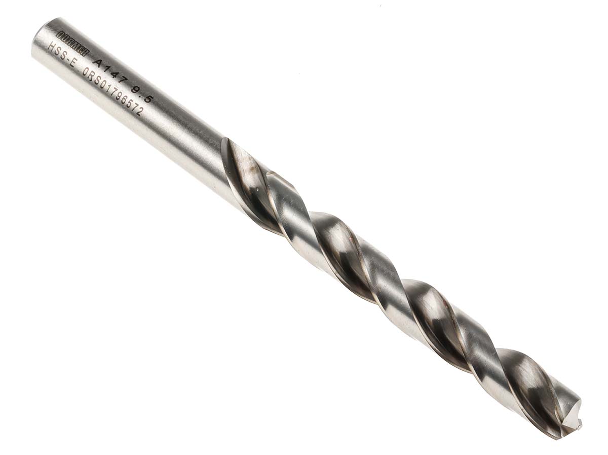 Dormer A147 Series HSS-E Twist Drill Bit, 9.5mm Diameter, 125 mm Overall