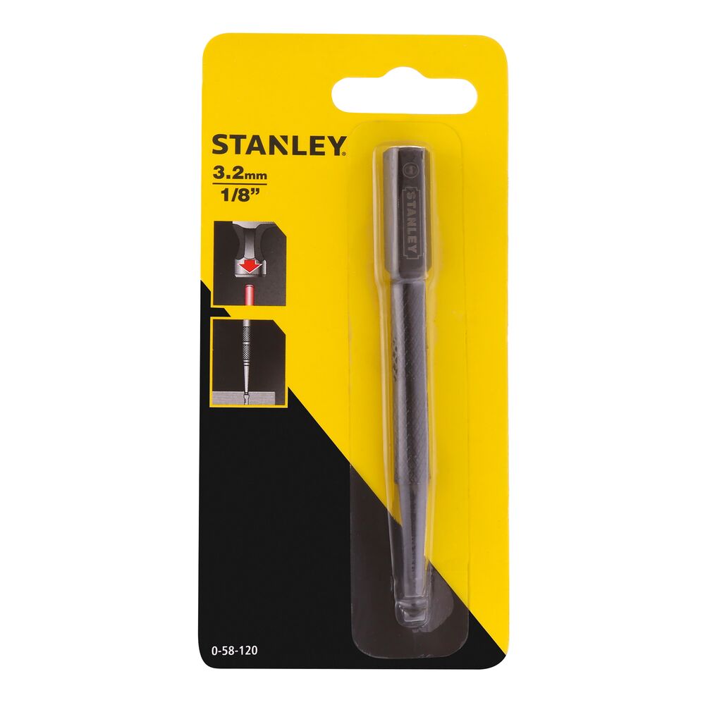 Stanley 6-Piece Centre Punch, Centre Punch, 3.2 mm Shank, 101 mm Overall