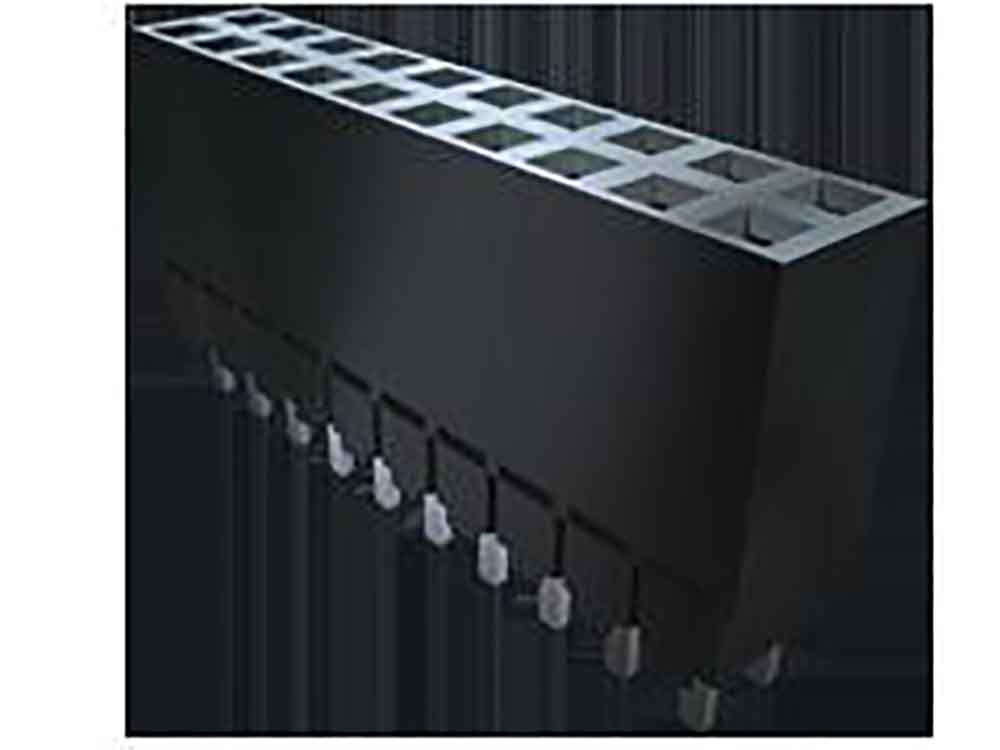 Samtec ESW Series Straight Through Hole Mount PCB Socket, 20-Contact, 2-Row, 2.54mm Pitch, Solder Termination