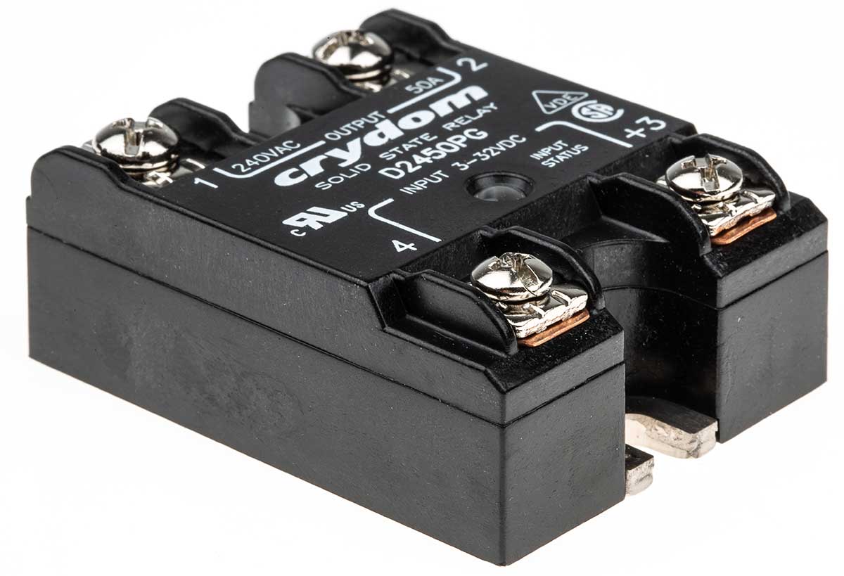 Sensata Crydom 1 Series Solid State Relay, 50 A Load, Panel Mount, 280 V rms Load, 32 V Control