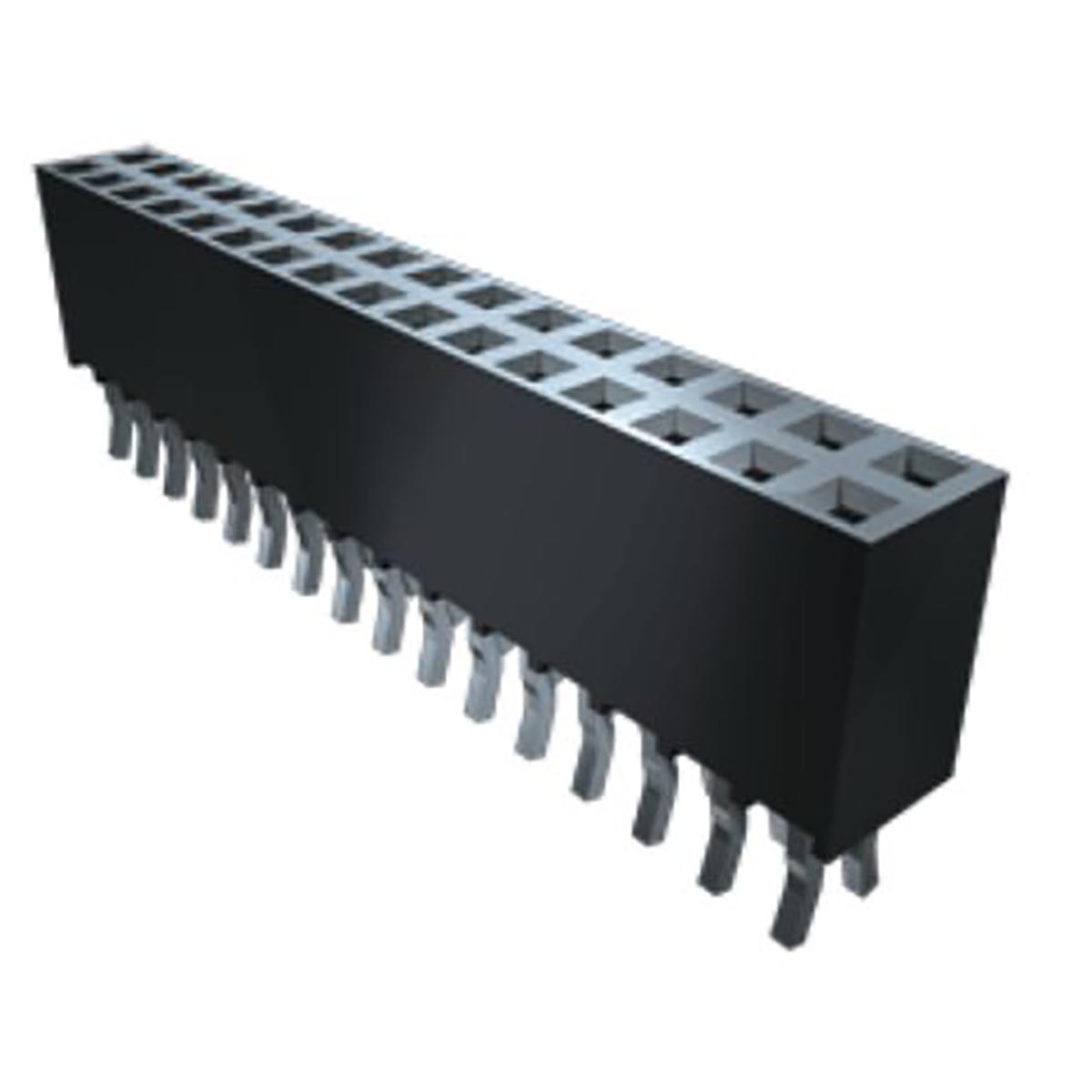 Samtec SSQ Series Straight Through Hole Mount PCB Socket, 4-Contact, 2-Row, 2.54mm Pitch, Through Hole Termination