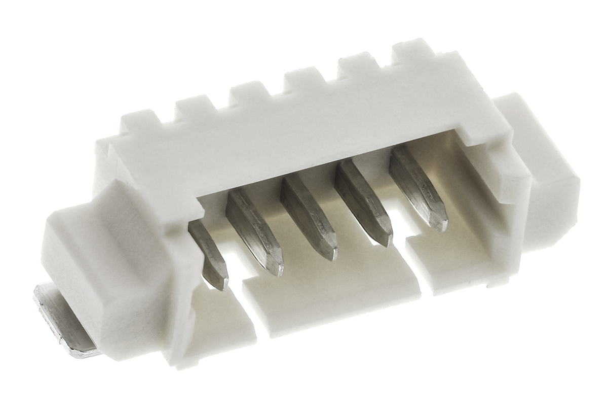 Molex PicoBlade Series Right Angle Surface PCB Header, 5 Contact(s), 1.25 mm Pitch, 1 Row, Shrouded