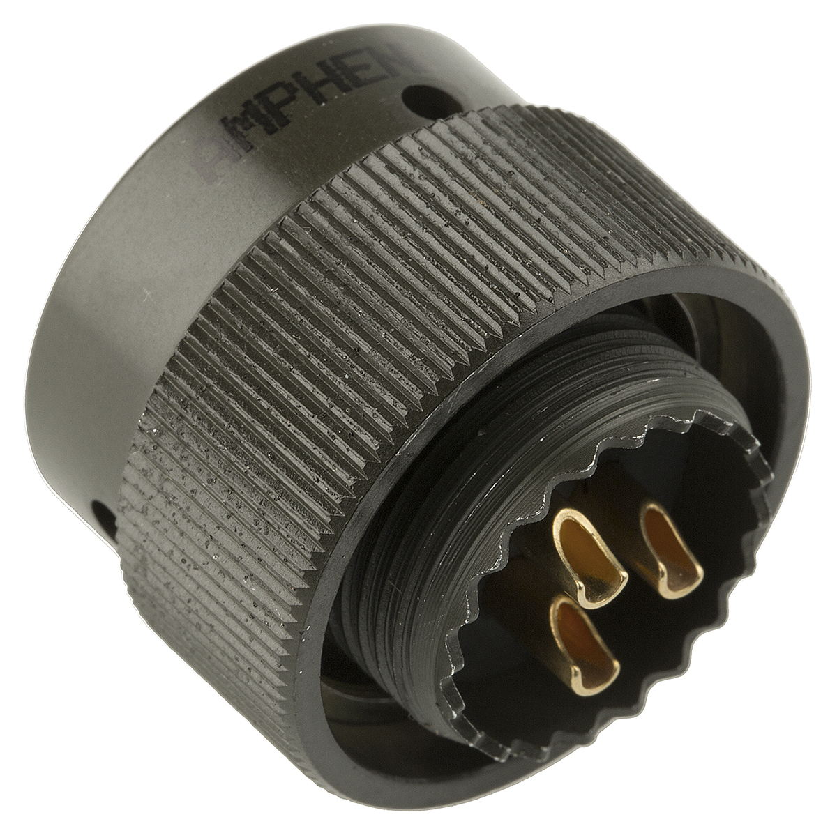 Amphenol Limited, 62GB 3 Way Cable Mount MIL Spec Circular Connector PlugOlive, Socket Contacts,Shell Size 12, Bayonet