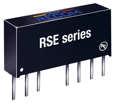Recom RSE DC-DC Converter, 5V dc/ 400mA Output, 18 → 36 V dc Input, 2W, Through Hole, +75°C Max Temp -40°C Min