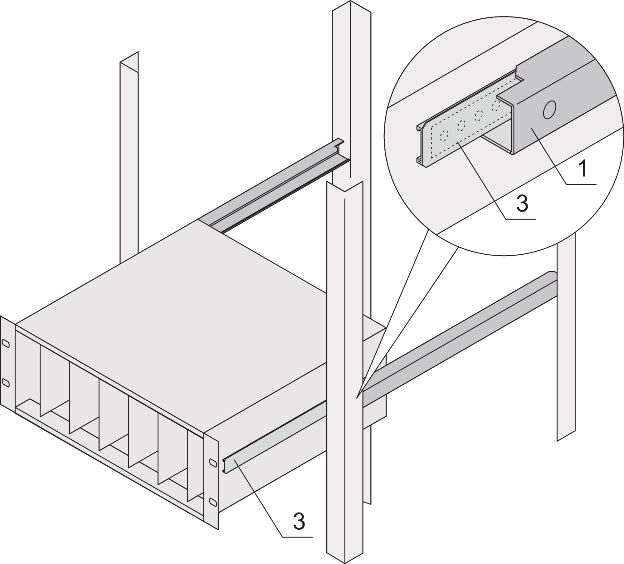 nVent SCHROFF EuropacPRO Series Telescopic Rail for Use with Subracks, 355mm