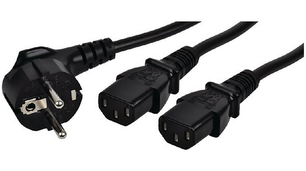 Feller Power 1 mm² 3 Core Power Cable, Grey Polyvinyl Chloride PVC, 1m