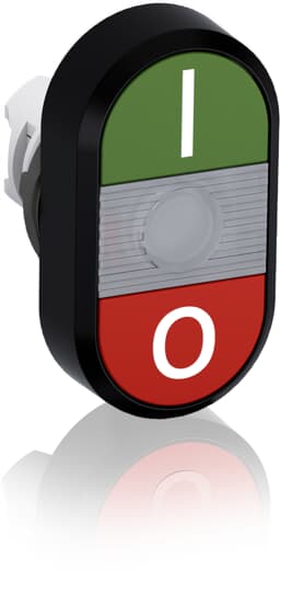 ABB MPD2 Series Green, Red Momentary Push Button Head, 22.5mm Cutout