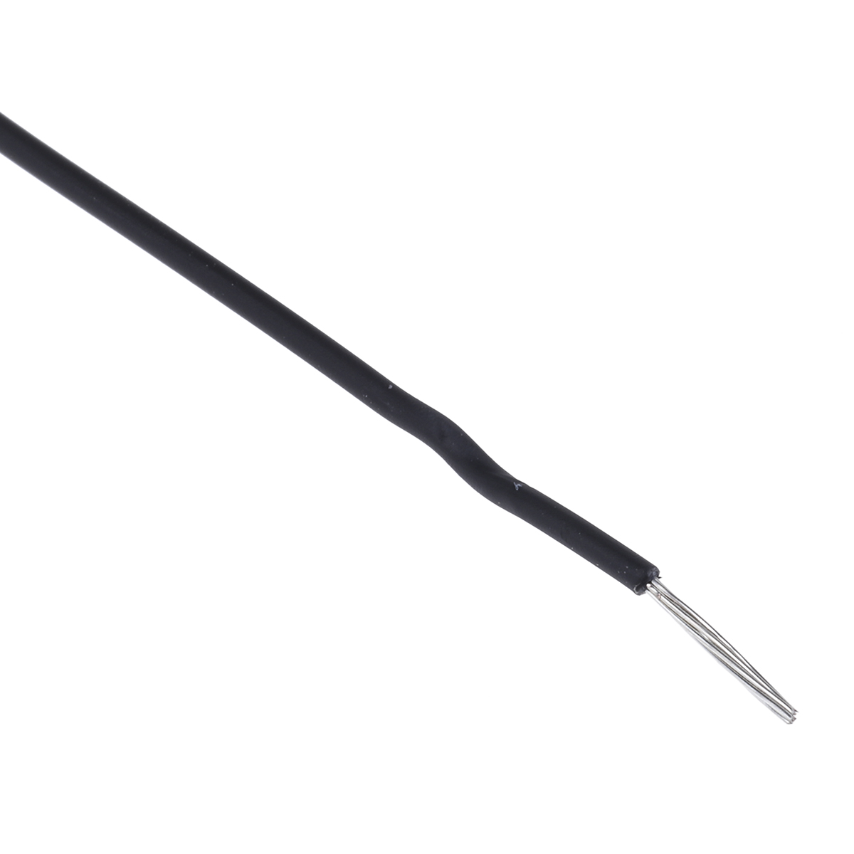 Alpha Wire Ecogen Ecowire Series Black 0.33 mm² Hook Up Wire, 22 AWG, 7/0.25 mm, 305m, MPPE Insulation, 6713 BK001