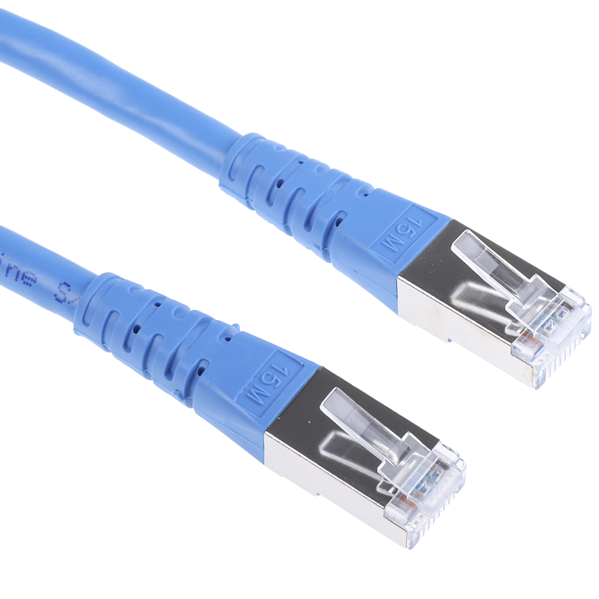 Roline, 15m Cat6, Blue RJ45 to Male RJ45 Male, S/FTP Shielded, Terminated PVC Sheath