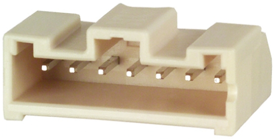 Hirose DF1E Series Right Angle Through Hole PCB Header, 7 Contact(s), 2.5 mm Pitch, 1 Row, Shrouded