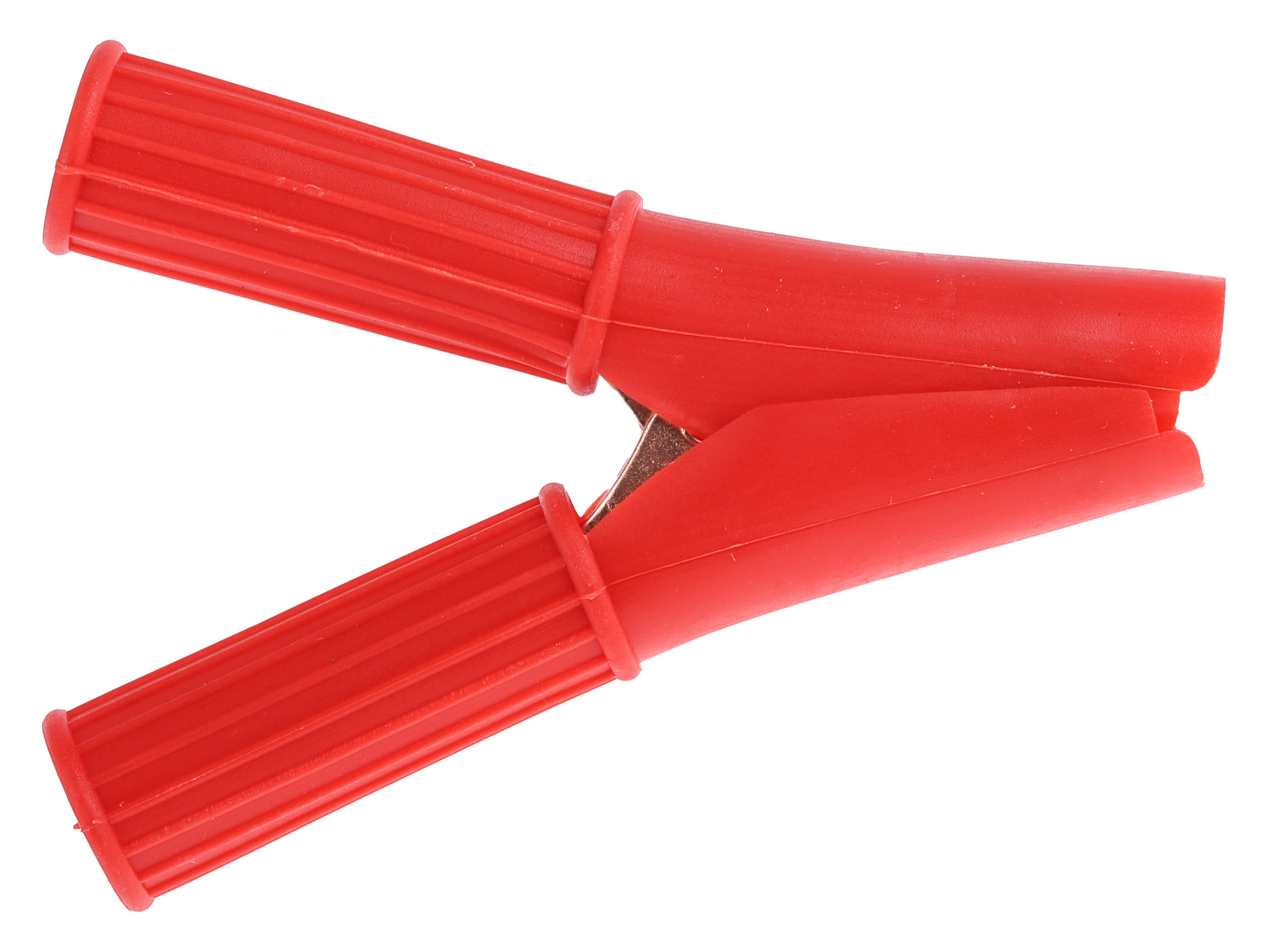 Mueller Electric Crocodile Clip, Copper-Plated Steel Contact, 50A, Red