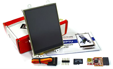 4D Systems SK-32PTU TFT LCD Colour Display Starter Kit / Touch Screen, 3.2in, 240 x 320pixels