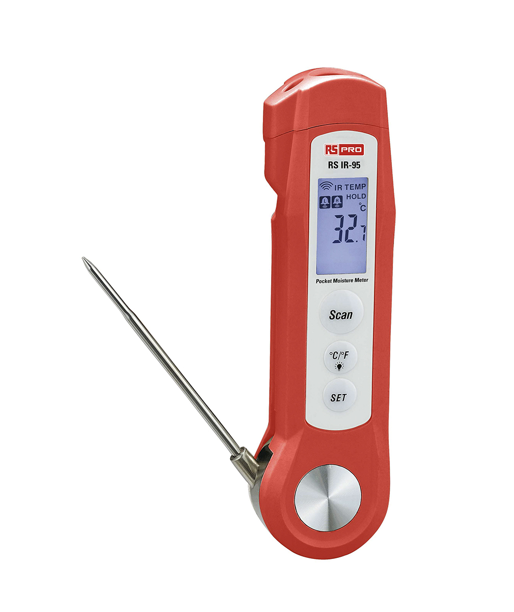 RS PRO RSIR-95 Infrared Thermometer, -20°C Min, +280°C Max, ±1 (Probe) % Accuracy, °C Measurements With RS Calibration