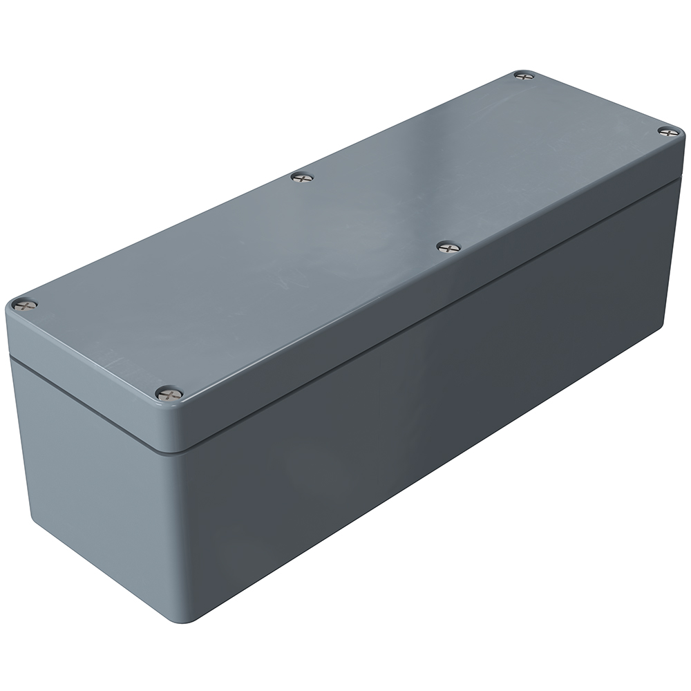 Rose Polyester Standard Series Grey Glass Fibre Reinforced Polyester Enclosure, IP66, IK08, Grey Lid, 230 x 75 x 75.5mm